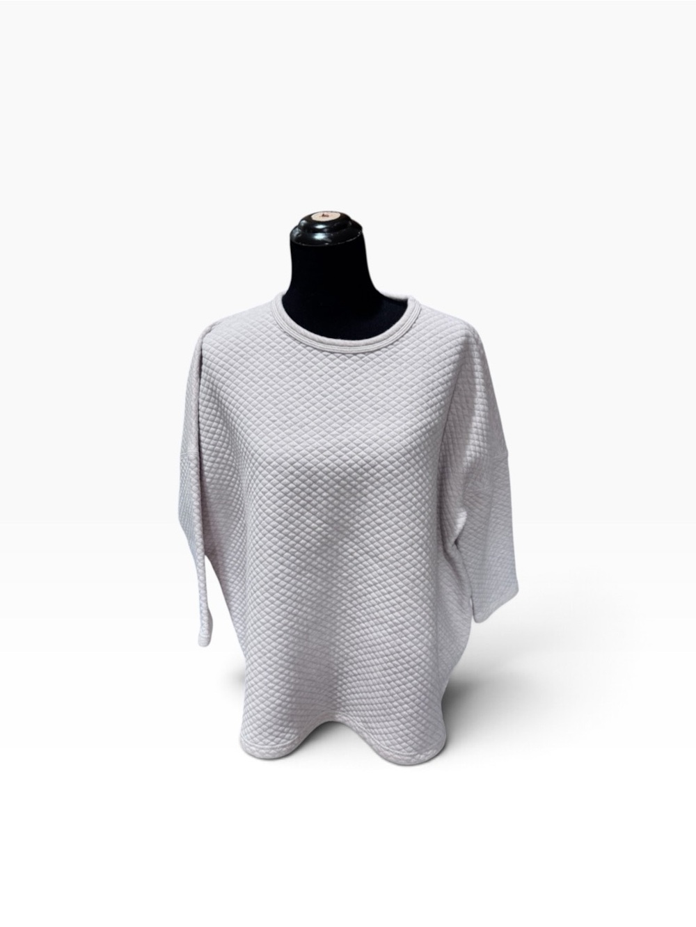 Women's Light Oatmeal Quilted Pullover